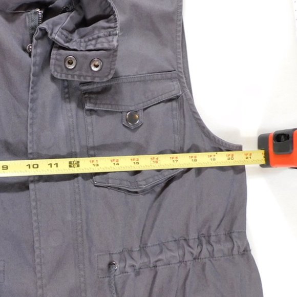 Pleione Women's Dark Gray Military Vest Size L - Picture 9 of 14